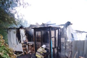 В Мантуровском районе Курской области сгорел дом