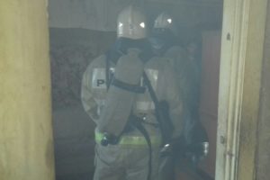 В Курске на пожаре спасен человек