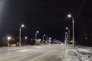 В Курске появилось освещение на новой дороге