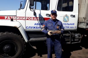 В Курской области обнаружили минометную мину