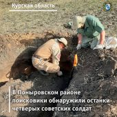 Под Понырями Курской области нашли останки четверых советских солдат