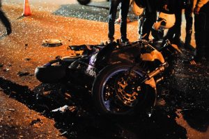 В Курской области горел мотоцикл «Хонда»