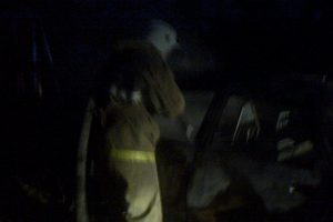 В Курской области сгорел автомобиль ВАЗ-2114