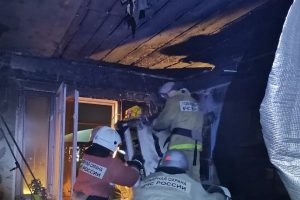 В Курском районе горел двухэтажный дом