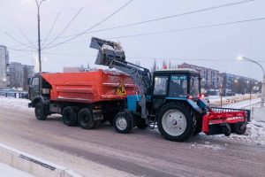За ночь из Курска вывезли 3,5 тысячи кубометров снега