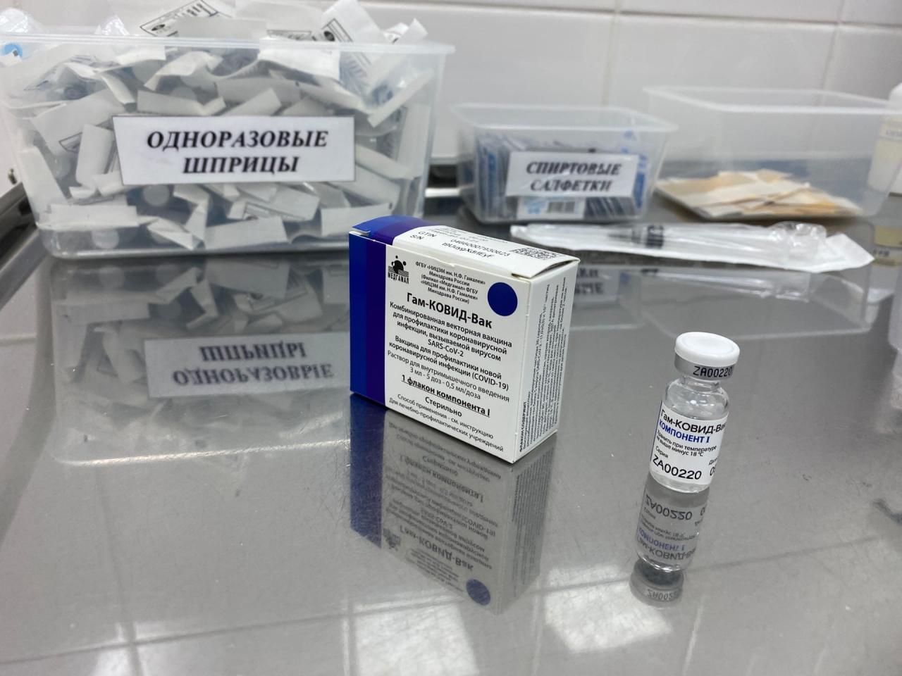 Упаковка вакцины Спутник v