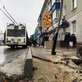 В Курске плитку на улице Радищева опустят на этой неделе