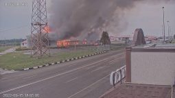 В Белгородской области загорелся таможенный терминал