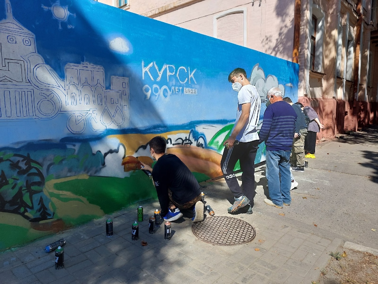 В центре Курска нарисуют граффити с изображением древнего города.