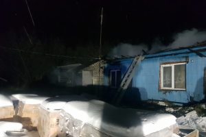 В Курской области в гараже загорелся автомобиль
