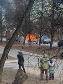 В Курске на 50 лет Октября загорелся автомобиль