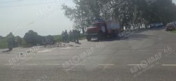В Медвенском районе Курской области перевернулся автомобиль