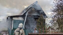 В Курске в СНТ «Вымпел» горит дачный дом