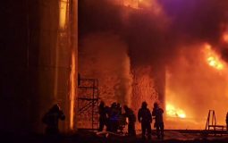 В Курском районе потушили пожар на нефтебазе