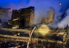 В Курском районе горел частный дом