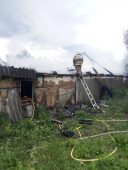 В Октябрьском районе Курской области пожарные потушили времянку