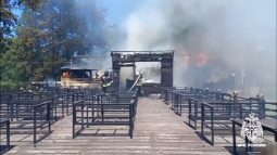 В Курске потушили пожар в ресторане на «Новой Боевке»
