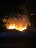 В Коренево Курской области горит завод