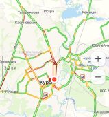 Куряне стоят в огромных пробках из-за обильного снегопада