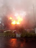 В Курской области из-за удара молнии загорелся дом