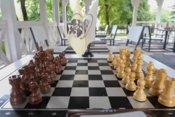 Фоторепортаж с открытия беседки для шахмат в парке имени 1 Мая