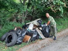 В Курске провели субботник в городском лесу