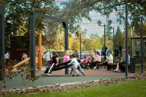 В Курске завершили благоустройство сквера на Гагарина