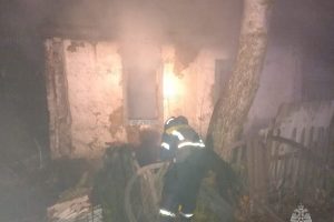 В Щиграх Курской области при пожаре пострадала пенсионерка