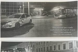 В Курске продолжается спор о виновнике аварии с участием автомобиля и автобуса на улице Ленина