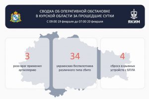 Над Курской областью уничтожили 34 беспилотника