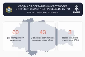 ВСУ 60 раз за сутки обстреляли артиллерией курское приграничье