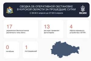 В Курской области за сутки сбили 17 украинских беспилотников