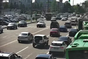 В Курске утром 13 мая задерживались автобусы из-за массовых пробок
