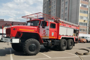 В центре Курска произошел пожар