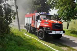В Щиграх Курской области произошёл пожар в жилом доме