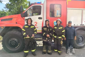 В Курске пожарные спасли трёх человек на улице Павлуновского