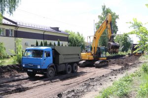В посёлке Кшенский Курской области реконструируют дорогу на улице Ленина