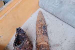 На улице Сонина в Курске нашли немецкий снаряд времен Великой Отечественной войны
